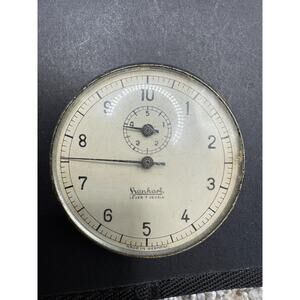 Vtg Hanhart Lever 7 Jewels "Boy" Stop-Watch 1/10 Sec Silver Tone Made In Germany